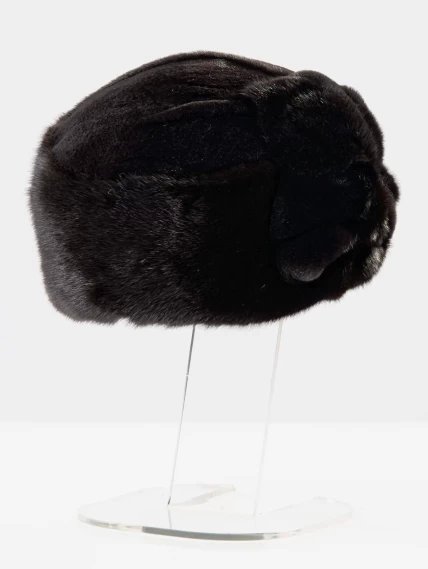 Головной убор из меха норки женский Мадина ф.06Н, черный, размер 58, артикул 50980-0