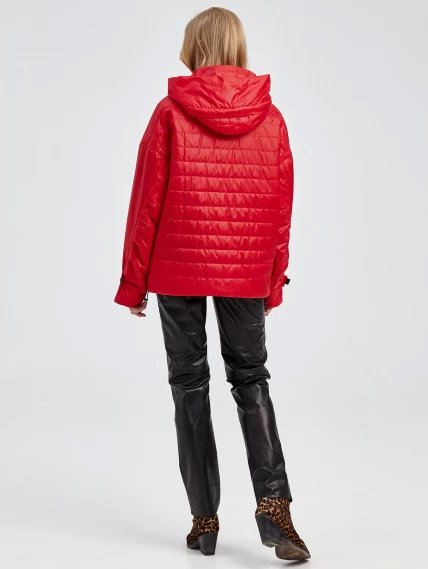 Демисезонный комплект женский: Куртка 20007 + Брюки 03, красный/черный, размер 42, артикул 111331-1