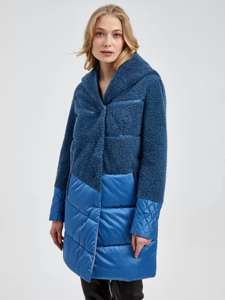 Пальто женское комбинированное 807-1
