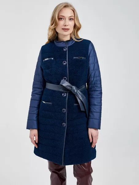 Пальто женское комбинированное 808-0