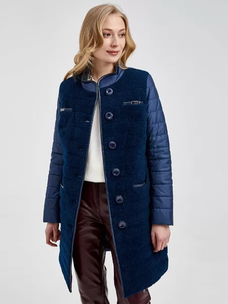 Пальто женское комбинированное 808-1