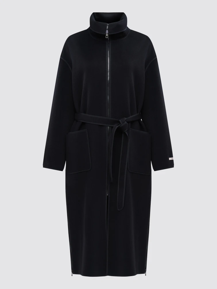 Пальто кашемировое женское 1058-120, черное, размер 44, артикул 92510-0