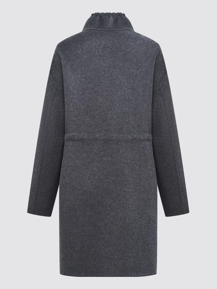 Полупальто кашемировое женское 1133-95, темно-серое, размер 46, артикул 92570-1