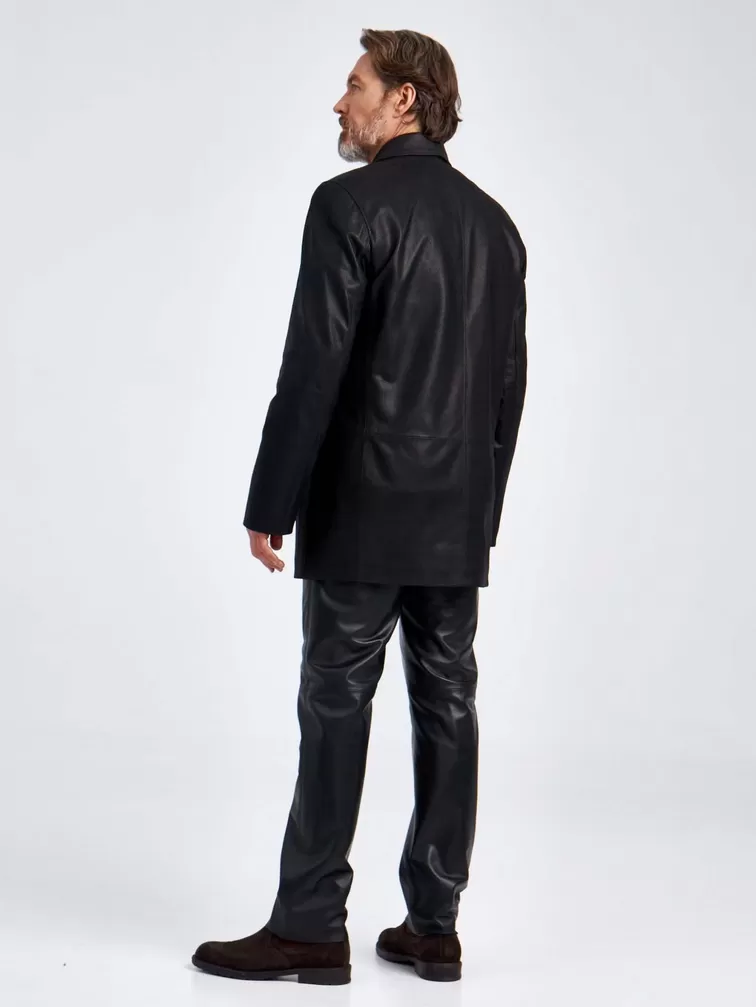 Кожаный пиджак мужской 21/1, черный DS, p. 48, арт. 29041-2