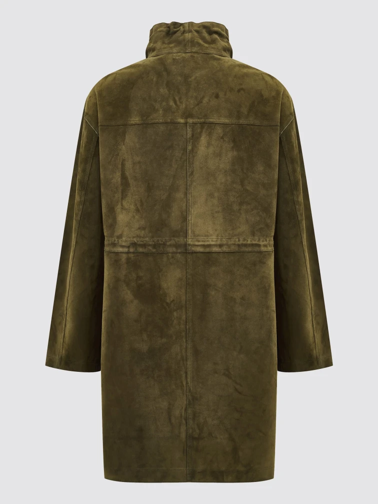 Женская замшевая куртка премиум класса 3114з, хаки, размер 44, артикул 92660-1