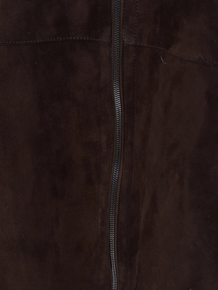 Коричневая женская замшевая куртка премиум класса 3110з, размер 50, артикул 92250-2