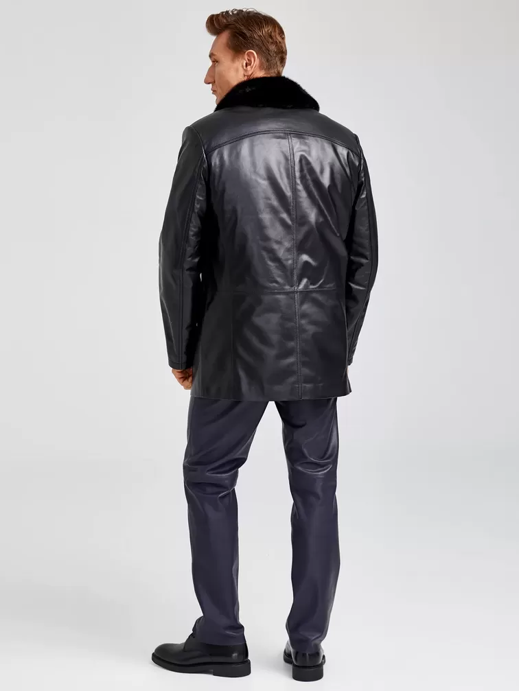 Куртка мужская утепленная 534мех + Брюки мужские 01, черный/синий, артикул 140260-2