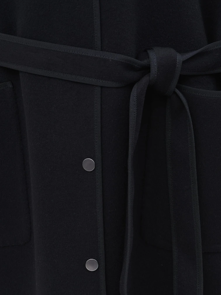 Пальто кашемировое женское премиум класса 1030-125, черное, размер 46, артикул 92770-2