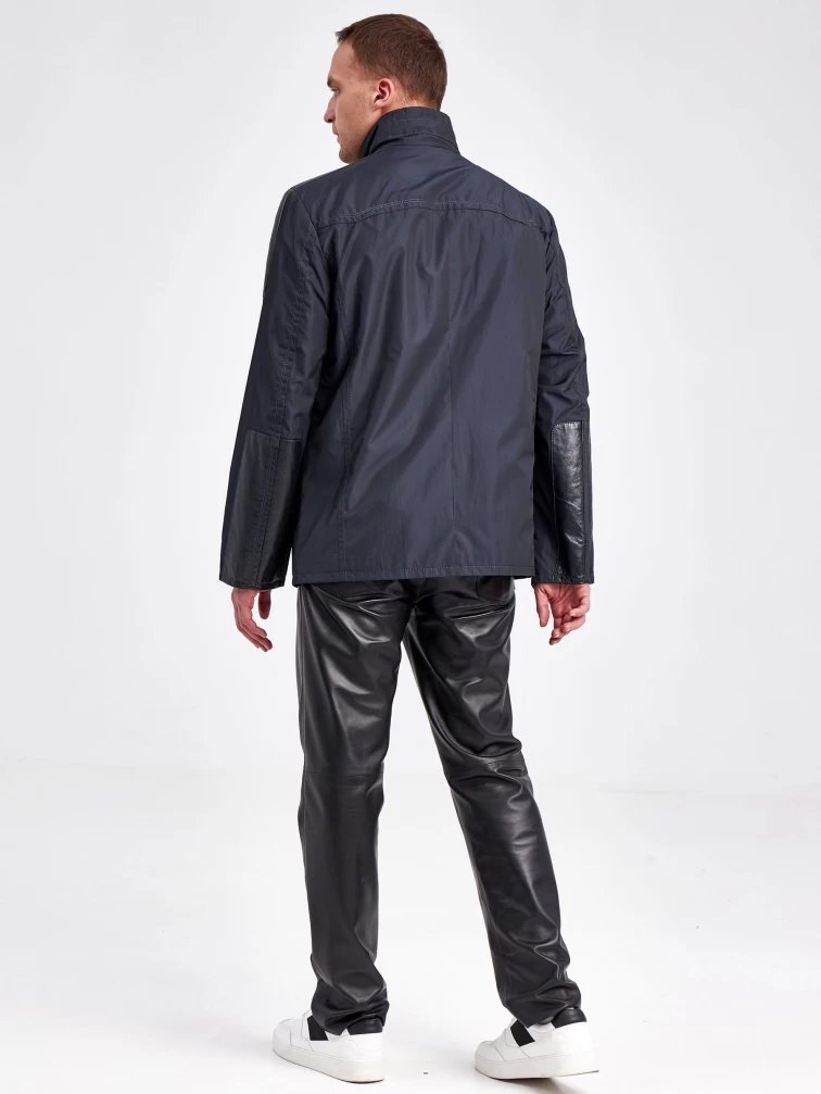 Текстильная куртка с кожаными отделками для мужчин 07214, черный, размер 48, артикул 40940-2