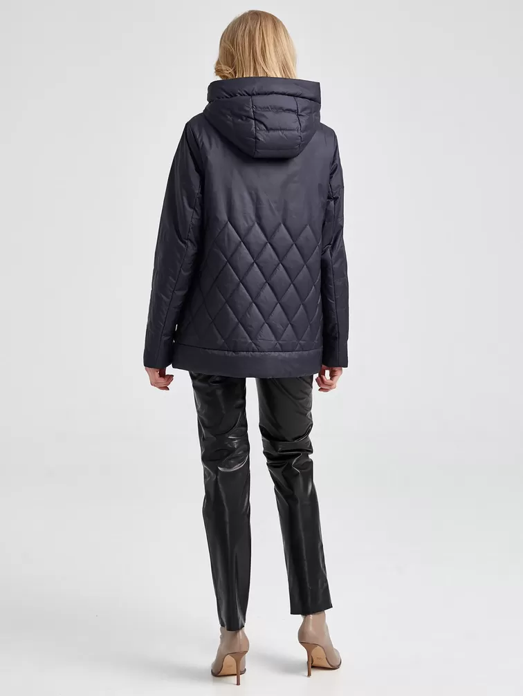Демисезонный комплект женский: Куртка 20038 + Брюки 03, cиний/черный, р. 42, арт. 111311-4