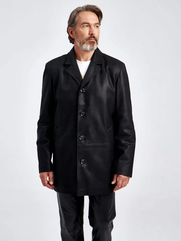 Кожаный пиджак мужской 21/1, черный DS, p. 48, арт. 29041-3