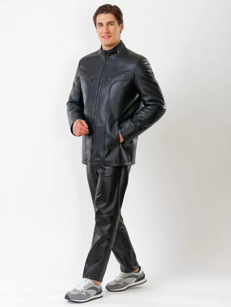 Куртка мужская утепленная 537ш + Брюки мужские 01, черный/черный, артикул 140130-1