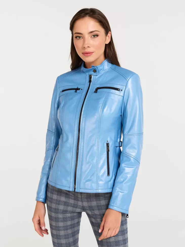 Куртка женская 301, голубой перламутр, артикул 90591-0
