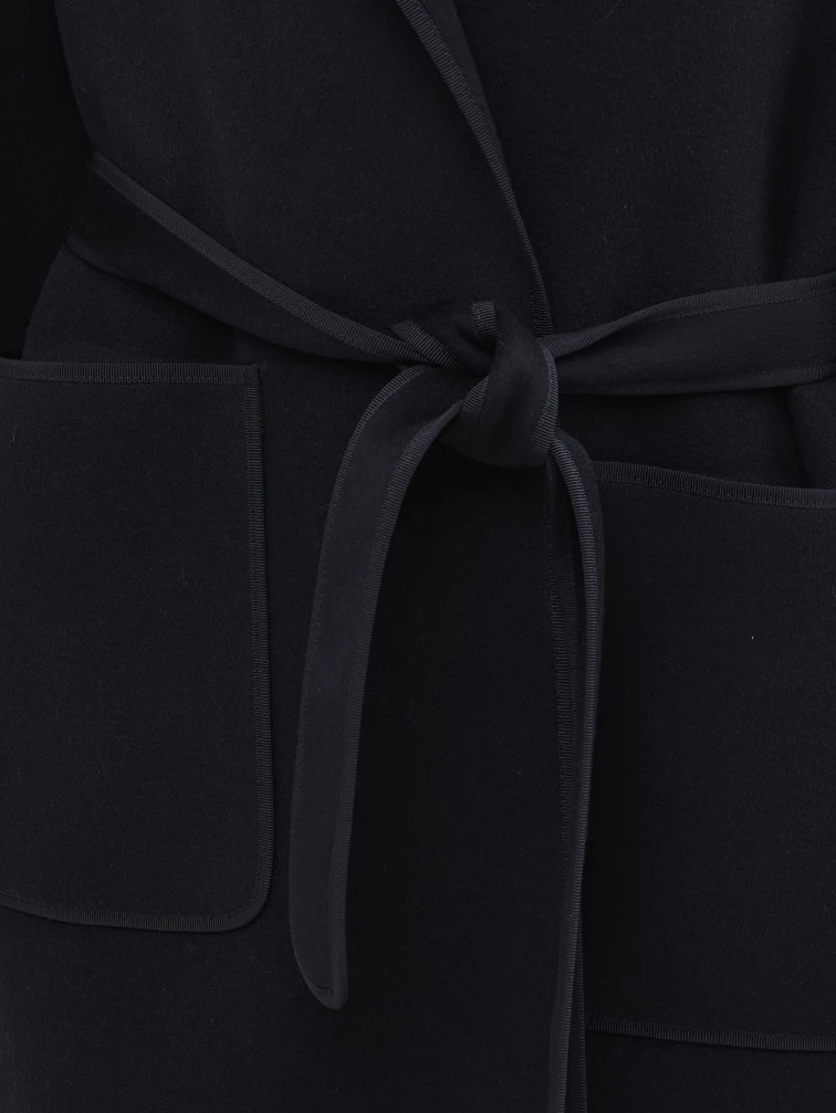 Пальто кашемировое женское 1055-125, черное, размер 46, артикул 92480-3