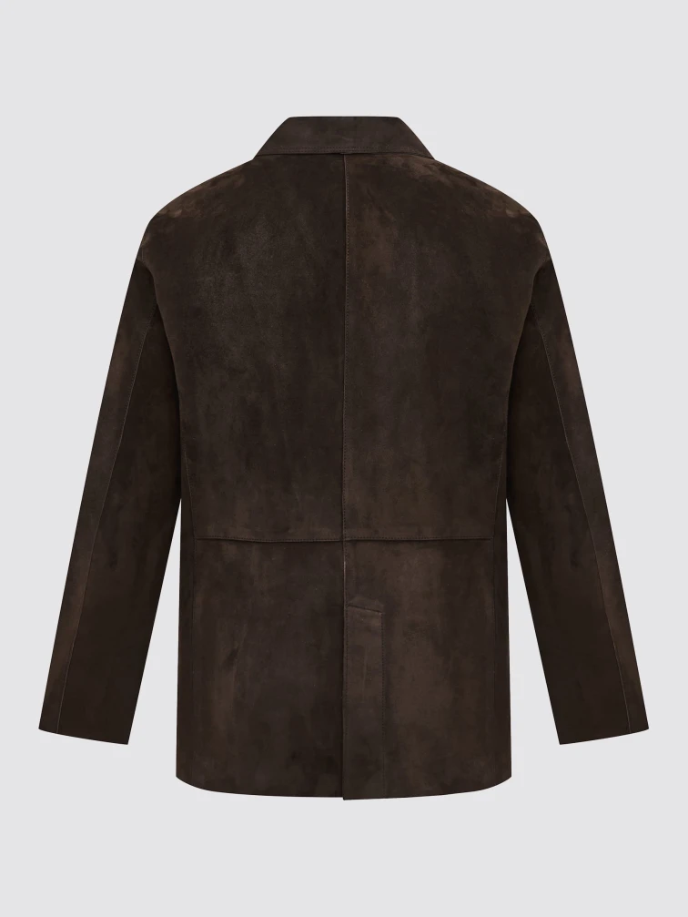 Коричневый мужской замшевый пиджак премиум класса 566з, размер 50, артикул 29870-1