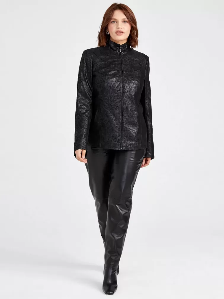Демисезонный комплект женский: Куртка 336, + Брюки 02, черный, р. 46, арт. 111379-1