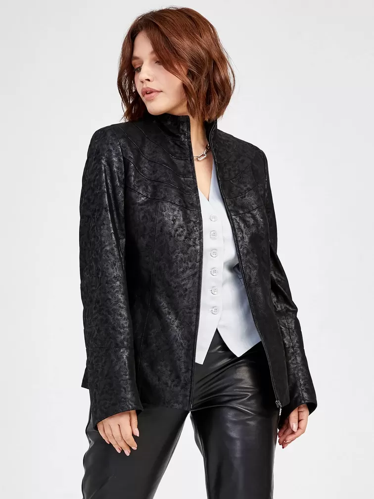 Демисезонный комплект женский: Куртка 336, + Брюки 02, черный, р. 46, арт. 111379-3