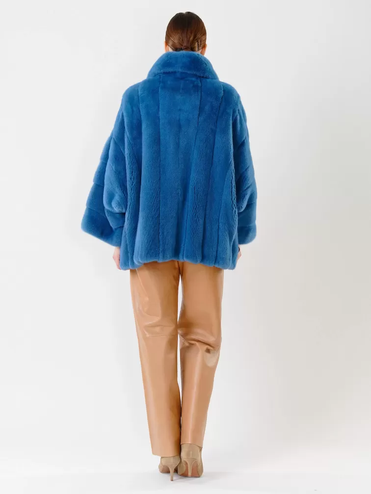 Куртка из меха норки женская 2996, голубая, р. 50, арт. 32700-4
