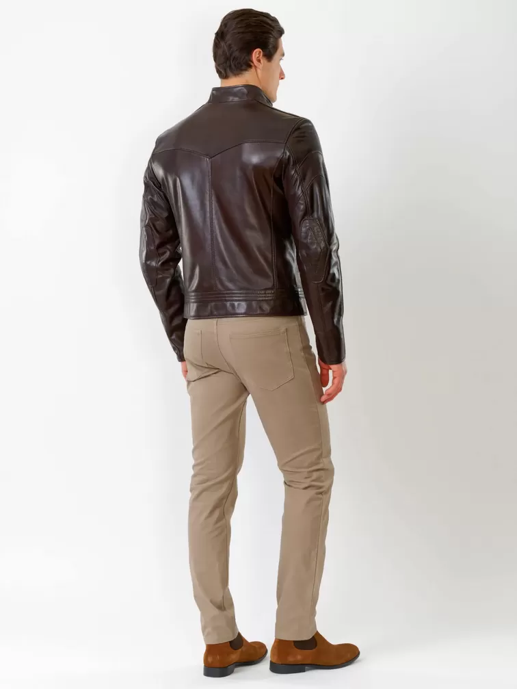 Кожаная куртка мужская 506о, коричневая, р. 46, арт. 28840-4