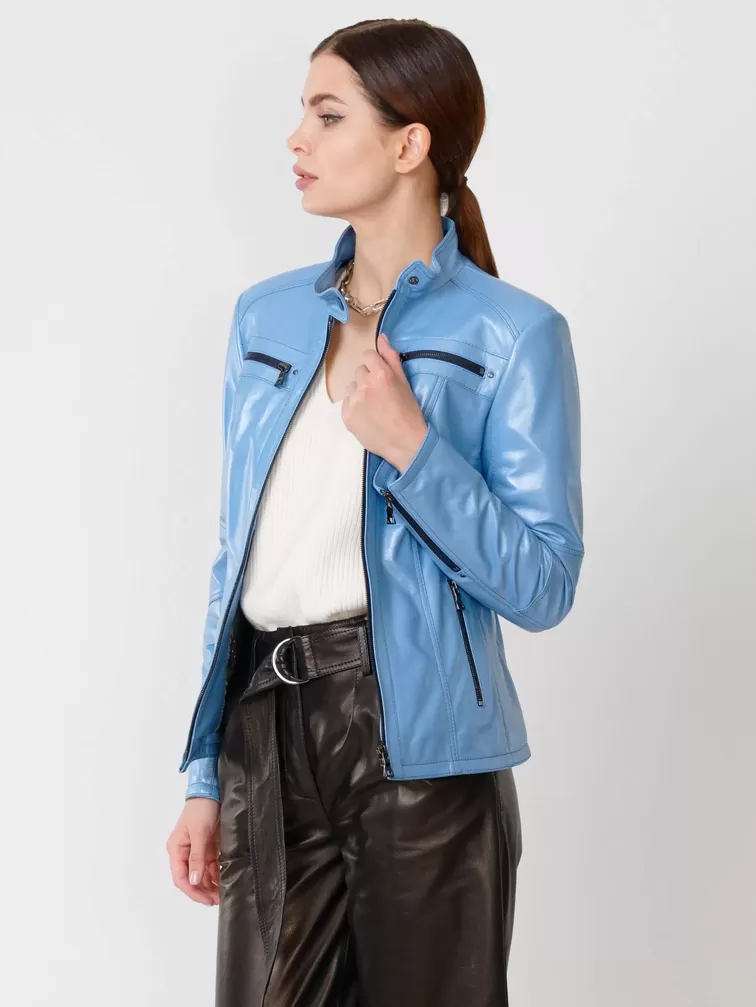 Куртка женская 301, голубой перламутр, артикул 90790-6