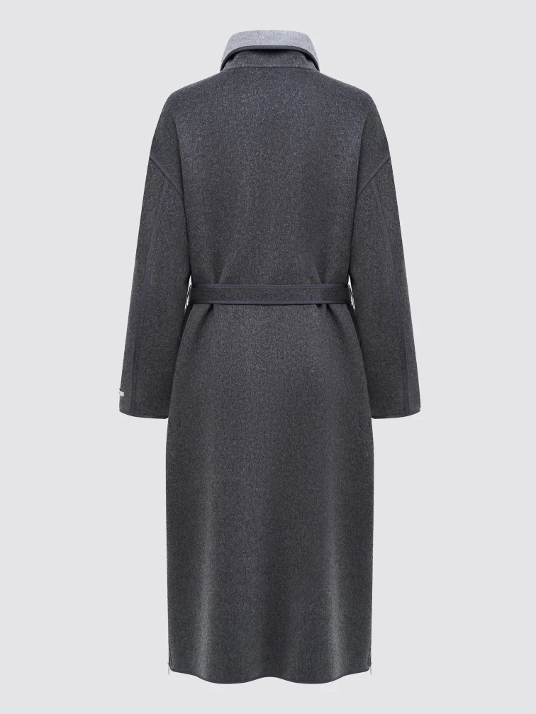 Пальто кашемировое женское темно-серое 1058-120, размер 46, артикул 92500-1