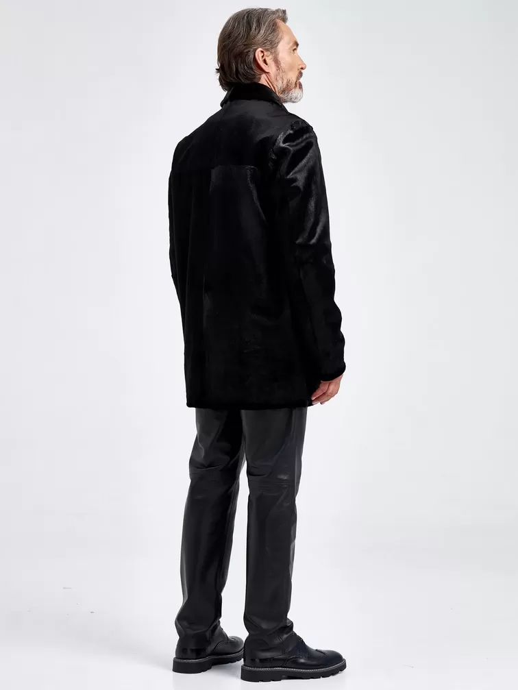 Меховая куртка из меха канадской нерпы мужская VE-7885, черная, p. 48, арт. 40790-2