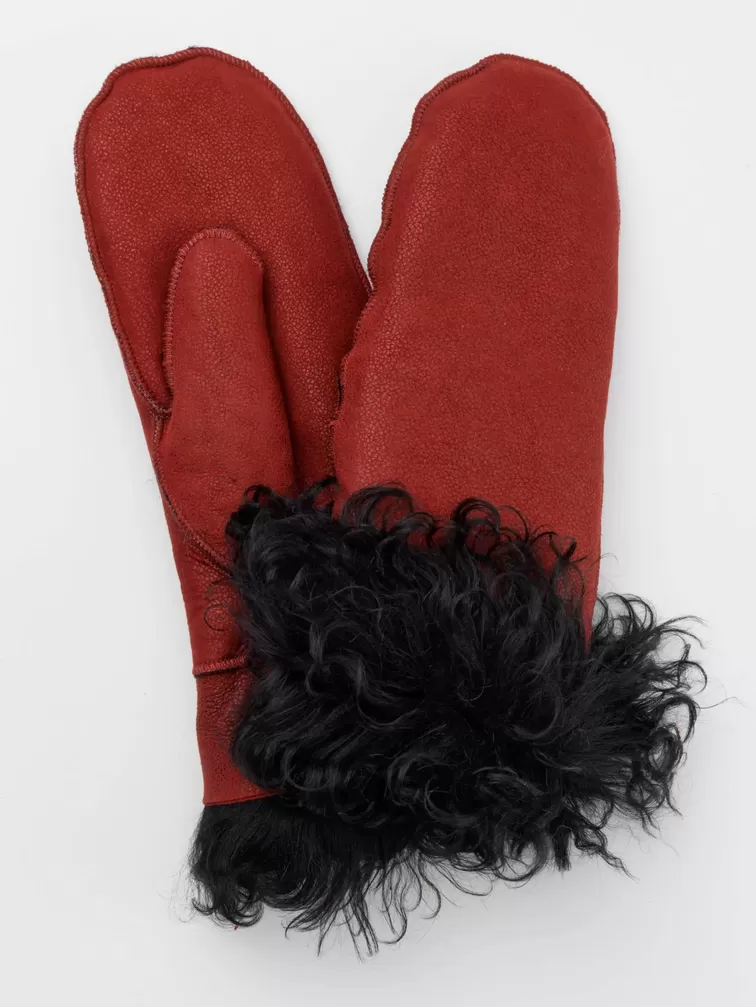 Женские рукавички 4, бордовый, арт. 20090-0