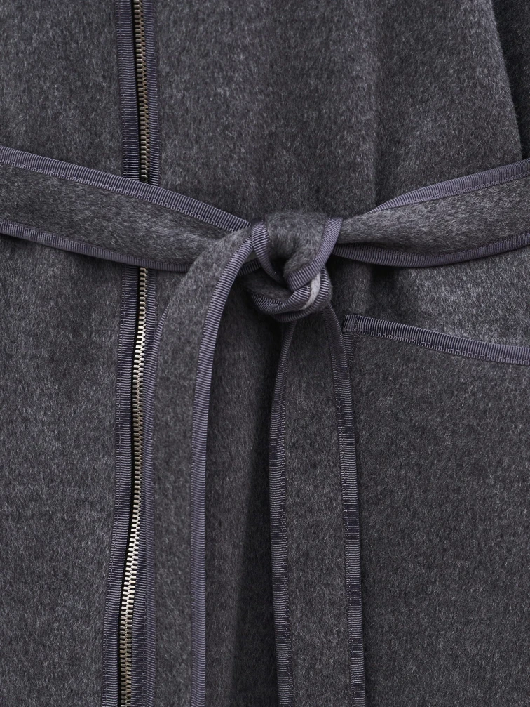 Пальто кашемировое женское темно-серое 1058-120, размер 46, артикул 92500-3