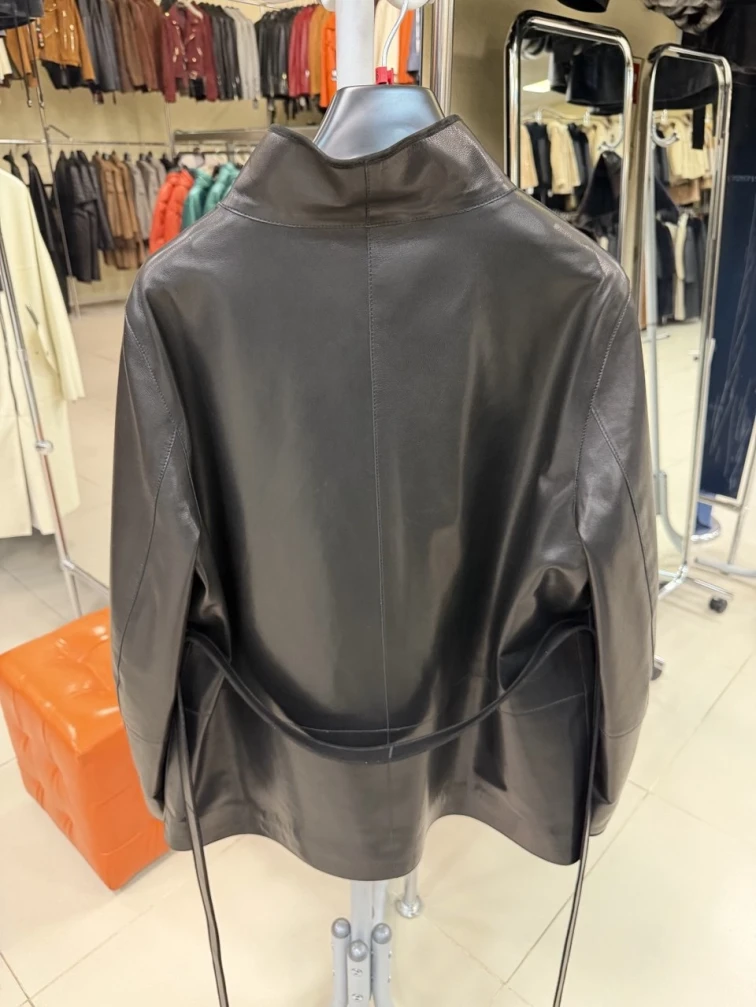 Женская кожаная куртка 3100, черная, размер 46, артикул 92190-1