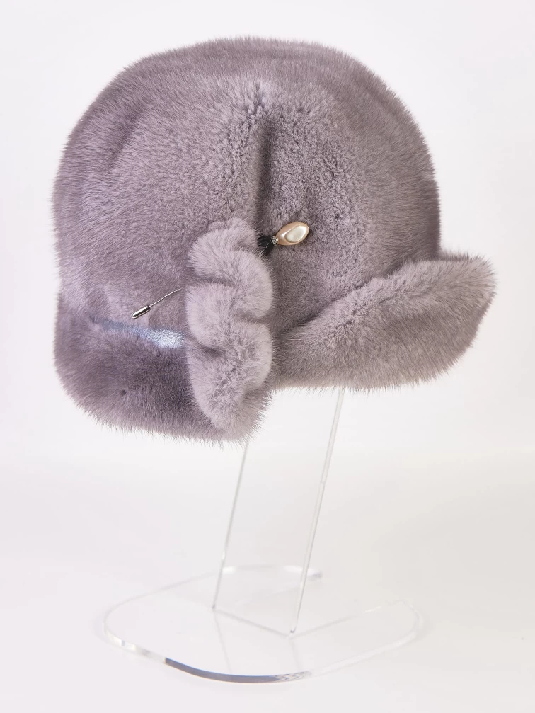Головной убор (шляпа) из меха норки женский Забава, сапфировый, p. 58, арт. 51610-1