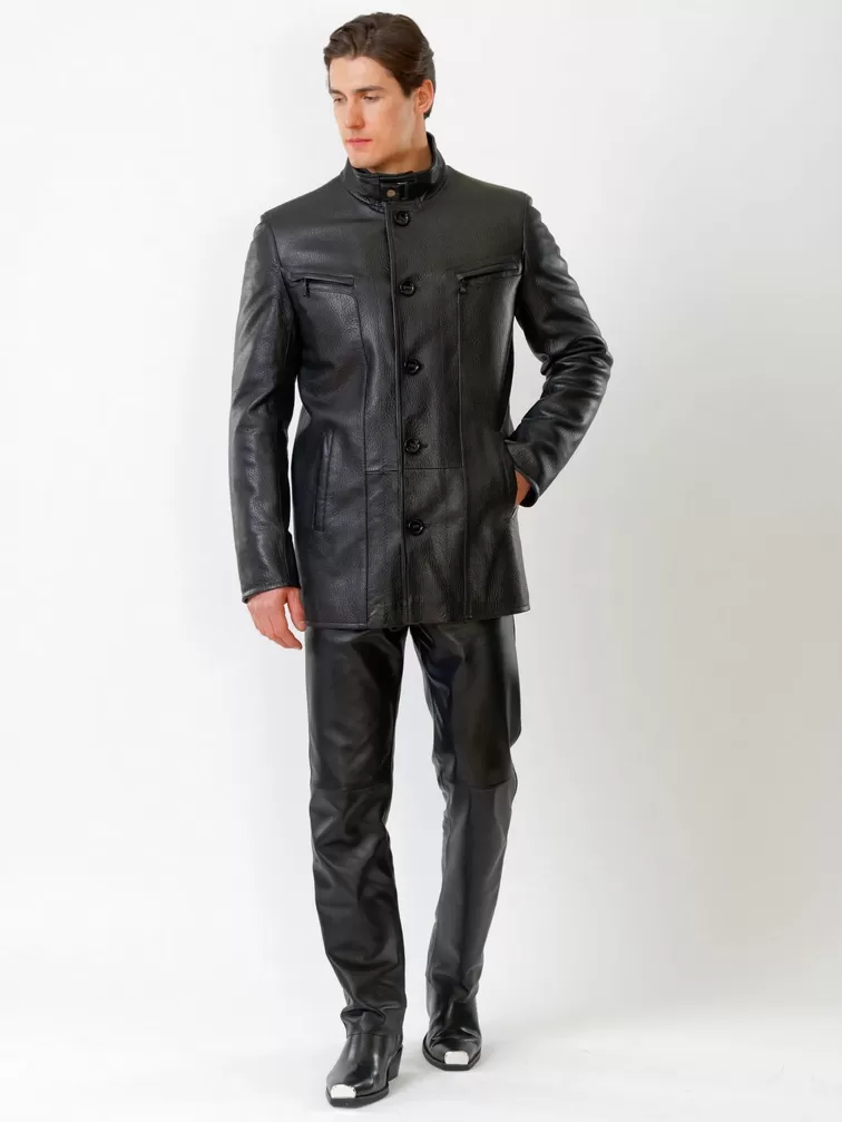 Куртка мужская утепленная 517нвш + Брюки мужские 01, черный/черный, артикул 140500-6