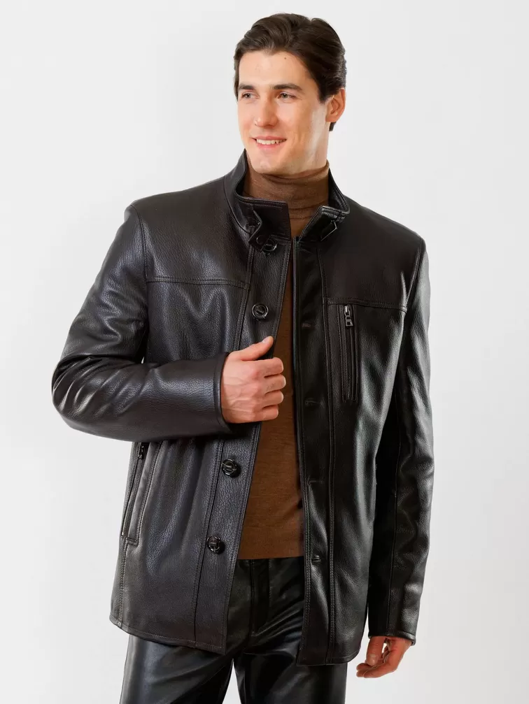 Куртка мужская 518ш + Брюки мужские 01, коричневый/черный, артикул 140510-3