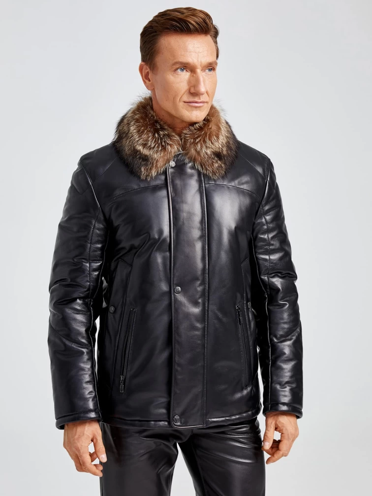 Демисезонный комплект мужской: Куртка утепленная Джастин + Брюки 01, черный, р. 48, артикул 140410-4