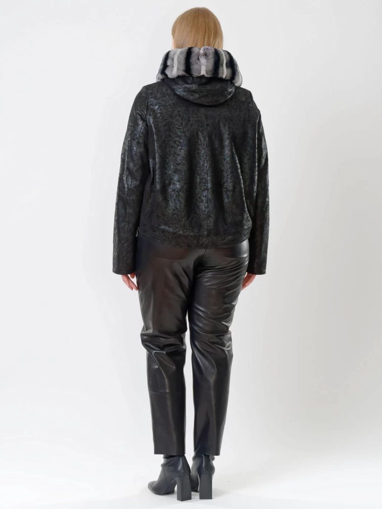 Демисезонный комплект женский: Куртка утепленная 308ш + Брюки 03, черный, размер 46, артикул 111168-2