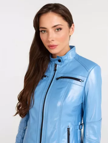 Куртка женская 301, голубой перламутр, артикул 90591-2