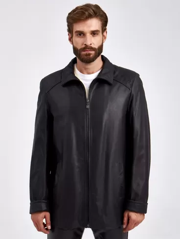 Кожаная куртка мужская 522, черная, p. 50, арт. 29340-3