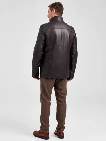 Кожаная куртка утепленная мужская 518ш, коричневая, р. 48, арт. 40471-4