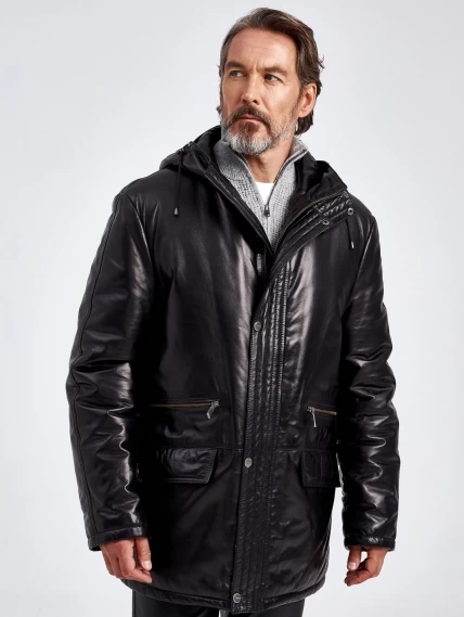 Демисезонный комплект мужской: Куртка утепленная 512 + Брюки 01, черный, р. 56, арт. 140570-6