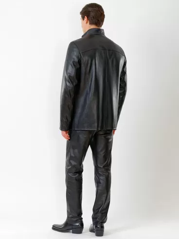 Кожаная куртка утепленная мужская 518ш, черная, р. 48, арт. 40370-4