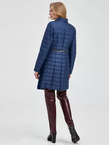 Пальто женское комбинированное 808, синий, артикул 13430-4