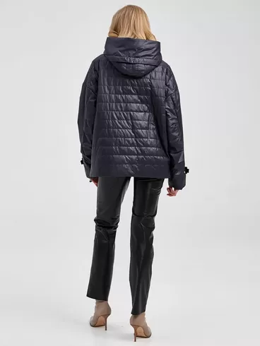 Демисезонный комплект женский: Куртка 20007 + Брюки 03, синий/черный, р. 42, арт. 111332-1