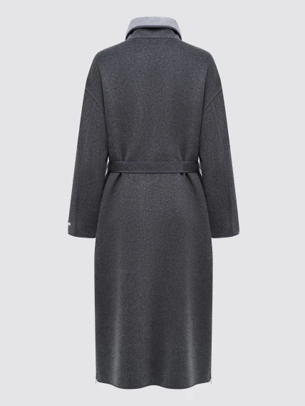 Пальто кашемировое женское темно-серое 1058-120, размер 46, артикул 92500-1