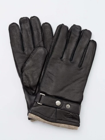 Перчатки кожаные мужские HS200-B, черные, p. 8, арт. 160020-0