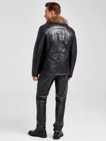 Куртка мужская утепленная Джастин + Брюки мужские 01, черный/черный, артикул 140410-2