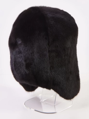 Головной убор из меха норки женский М-254, черный, размер 58, артикул 51510-1