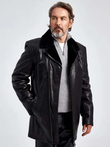 Демисезонный комплект мужской: Куртка 5358 + Брюки 01, черный, р. 48, арт. 140660-5
