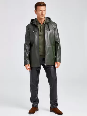 Куртка мужская 552 + Брюки мужские 01, оливковый/черный, артикул 140440-1