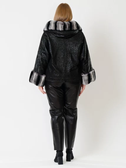 Демисезонный комплект женский: Куртка утепленная 397ш + Брюки 04, черный, размер 48, артикул 111287-2