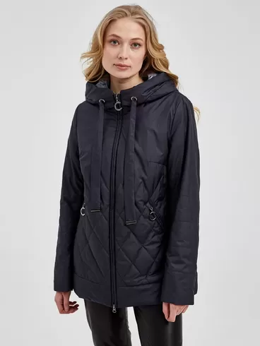 Демисезонный комплект женский: Куртка 20038 + Брюки 03, cиний/черный, р. 42, арт. 111311-3