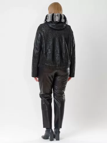 Демисезонный комплект женский: Куртка утепленная 308ш + Брюки 03, черный, р. 46, арт. 111168-2